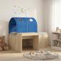 Preview: ARDEBO.de - Bett mit Tunnel 3 stk. Sonoma Eiche und Blau Holzwerkstoff