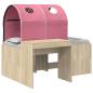 Preview: Bett mit Tunnel 3 stk. Sonoma Eiche und Pink Holzwerkstoff