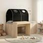 Preview: ARDEBO.de - Bett mit Tunnel 3 stk. Sonoma Eiche und Schwarz Holzwerkstoff