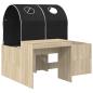 Preview: Bett mit Tunnel 3 stk. Sonoma Eiche und Schwarz Holzwerkstoff