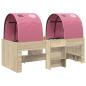 Preview: Bett mit Tunnel 3 Stk. Sonoma Eiche und Pink Holzwerkstoff
