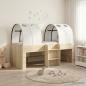 Preview: ARDEBO.de - Bett mit Tunnel 3 Stk. Sonoma-Eiche und Weiß Holzwerkstoff