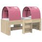 Preview: Hochbett für Kinder mit Tunnel Sonoma Eiche und Pink
