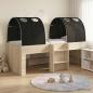 Preview: ARDEBO.de - Hochbett für Kinder mit Tunnel 3 stk. Sonoma Eiche und Schwarz