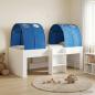 Preview: ARDEBO.de - Bett mit Tunnel 3 stk. Weiß und Blau Holzwerkstoff