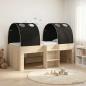 Preview: ARDEBO.de - Bett mit Tunnel 3 stk. Sonoma Eiche und Schwarz 98,5 x 200 cm