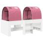 Preview: Bett mit Tunnel 3 stk. Weiß und Rosa Holzwerkstoff