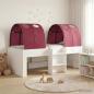 Preview: ARDEBO.de - Bett mit Tunnel 3 stk. Weiß und Rot Holzwerkstoff