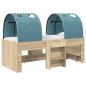 Preview: Bett mit Tunnel 3 Stk. Sonoma Eiche und Hellblau Holzwerkstoff