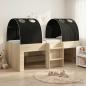 Preview: ARDEBO.de - Bett mit Tunnel 3 Stk. Sonoma Eiche und Schwarz Holzwerkstoff