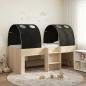 Preview: ARDEBO.de - Bett mit Tunnel 3 Stk. Sonoma und Schwarz Holzwerkstoff