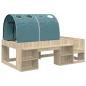 Preview: Bett mit Tunnel 3 stk. Sonoma Eiche und Hellblau Holzwerkstoff