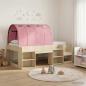Preview: ARDEBO.de - Bett mit Tunnel 3 stk. Sonoma Eiche und Pink Holzwerkstoff