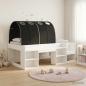 Preview: ARDEBO.de - Hochbett für Kinder mit Stauraum 3 Stk. Weiß und Schwarz