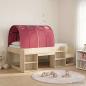 Preview: ARDEBO.de - Hochbett für Kinder mit Stauraum 3 Stk. Sonoma Eiche und Rot