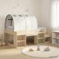 Preview: ARDEBO.de - Hochbett für Kinder mit Stauraum 3 Stk. Sonoma Eiche und Weiß