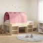 Preview: ARDEBO.de - Bettgestell mit Tunnel mit Regal 3 stk. Sonoma Eiche und Pink