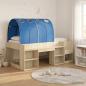 Preview: ARDEBO.de - Bettgestell mit Tunnel mit Regal 3 stk. Sonoma Eiche und Blau