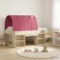 Preview: ARDEBO.de - Bettgestell mit Tunnel mit Regal 3 stk. Sonoma Eiche und Rot