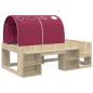 Preview: Bettgestell mit Tunnel mit Regal 3 stk. Sonoma Eiche und Rot