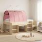 Preview: ARDEBO.de - Bettgestell mit Tunnel mit Regal 3 stk. Sonoma Eiche und Pink