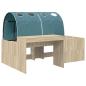 Preview: Bettgestell mit Tunnel 3 stk. Sonoma Eiche und Hellblau