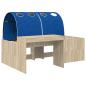 Preview: Bettgestell mit Tunnel mit Regal 3 stk. Sonoma Eiche und Blau