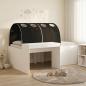 Preview: ARDEBO.de - Bett mit Tunnel 4 stk. Weiß und Schwarz Holzwerkstoff