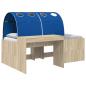 Preview: Bett mit Tunnel 3 stk. Sonoma Eiche und Blau Holzwerkstoff