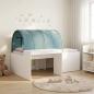 Preview: ARDEBO.de - Bett mit Tunnel 3 Stk. Weiß und Hellblau Holzwerkstoff