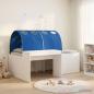 Preview: ARDEBO.de - Bett mit Tunnel 3 Stk. Weiß und Blau Holzwerkstoff