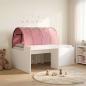 Preview: ARDEBO.de - Bett mit Tunnel 3 Stk. Weiß und Rosa Holzwerkstoff