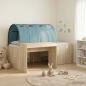 Preview: ARDEBO.de - Bett mit Tunnel 3 stk. Sonoma Eiche und Hellblau Holzwerkstoff