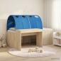 Preview: ARDEBO.de - Bett mit Tunnel 3 stk. Sonoma Eiche und Blau Holzwerkstoff