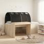 Preview: ARDEBO.de - Bett mit Tunnel 3 stk. Sonoma Eiche und Schwarz Holzwerkstoff