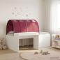 Preview: ARDEBO.de - Hochbett mit Schreibtisch für Kinder 3 Stk. Weiß und Rot