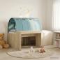 Preview: ARDEBO.de - Hochbett mit Schreibtisch für Kinder 3 Stk. Holzwerkstoff