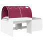 Preview: Bett mit Tunnel 3 stk. Artisian Eiche und Rot Holzwerkstoff