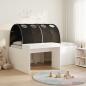 Preview: ARDEBO.de - Bett mit Tunnel 3 stk. Artisian Eiche und Schwarz Holzwerkstoff