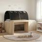 Preview: ARDEBO.de - Bett mit Tunnel 3 Stk. Artisian Eiche und Schwarz Holzwerkstoff