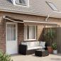 Preview: ARDEBO.de - Ausziehbare Markise Taupe 4 x 2 m Polyester und Metall