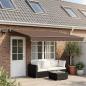 Preview: Manuelle Gelenkarmmarkise mit LEDs Taupe