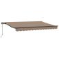 Preview: Ausziehbare Markise Taupe 4 x 2 m Stoff