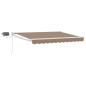 Preview: Manuelle Gelenkarmmarkise mit LEDs Taupe