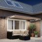 Preview: Manuelle Gelenkarmmarkise mit LEDs Taupe