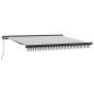 Preview: Ausziehbare Markise Hellgrau und Weiß 300 x 250 cm