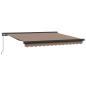 Preview: Ausziehbare Markise Taupe 300 x 250 cm Leinen und Aluminium