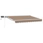 Preview: Manueller Markisenrahmen mit LEDs Taupe 3 x 2,5 m