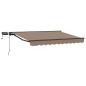 Preview: Manueller Markisenrahmen mit LEDs Taupe 3 x 2,5 m
