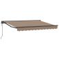 Preview: Einziehbare Markise Taupe 3 x 2,5 m Polyester und Aluminium